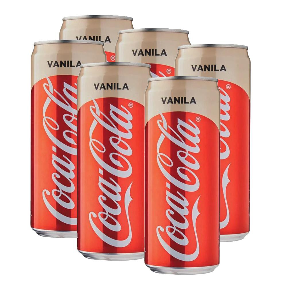 Work From Home PROMOTION ส่งฟรี โค๊ก วานิลลา 320 ml แพ๊ค 6 กระป๋อง Coca-Cola Vanila Flavor Coke 320ml (Pack of 6) สินค้านำเข้า YVnE  เก็บเงินปลายทาง