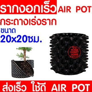 *ไม่พับกระถาง* กระถางปลูกต้นไม้เร่งราก 20x20cm Air Pot กระถางมีรู เพิ่มรากเร็วขึ้น 2เท่า กระถางเพิ่มราก กระถางเร่งราก