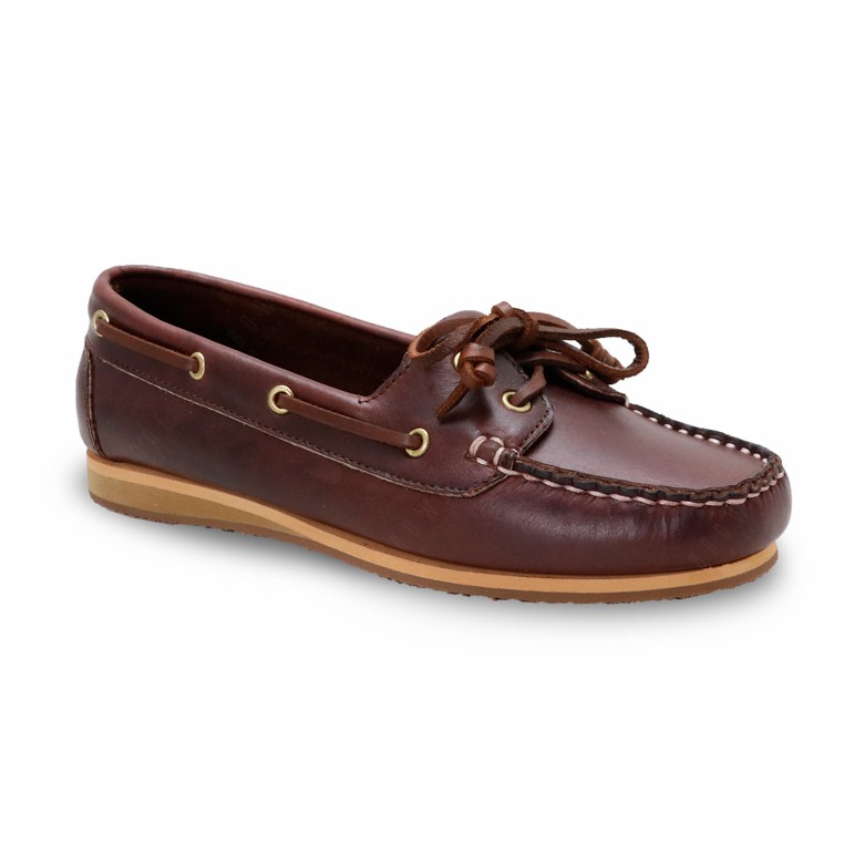 The Sailor's Boat Shoes - Oil Leather Brandy Brown
