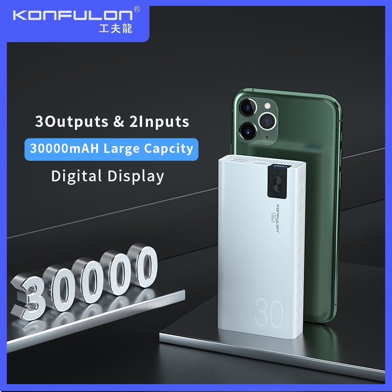 30000mah Power Bank For xiaomi iPhone12 Type C USB C  Faster Power bank External Battery Charger For