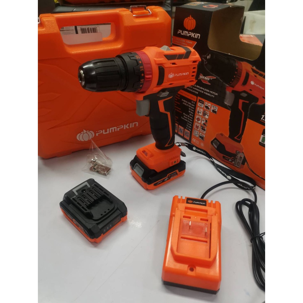 สว่านไร้สายกระแทกได้ 3ระบบ มอเตอร์บัสเลส แบตเตอรี่ 12V PUMPKIN รุ่น XT-10IDB / 50271 (รับประกัน 1ปี) ราคา ถูกที่สุด ดีลบีเคเค แกลเลอรีภาพที่ 6