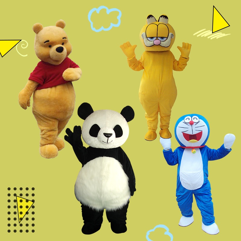Winnie the Pooh Garfield Doraemon Mascot คอสเพลย์เครื่องแต่งกายสําหรับผู้ใหญ่ฉลองเทศกาลต่างๆ