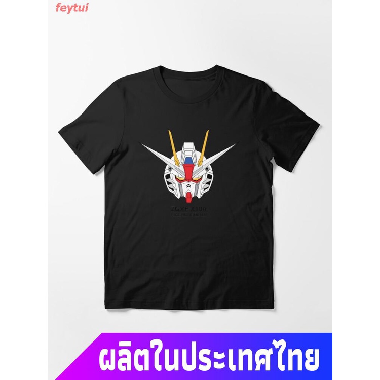 เสื้อยืดเปล่าhotfeytui 2021 ข้อเสนอพิเศษ หุ่นยนต์ ผู้ชาย Freedom Gundam - Gundam Seed Essential T-Shirt คอกลม แฟชั่น  ผ้
