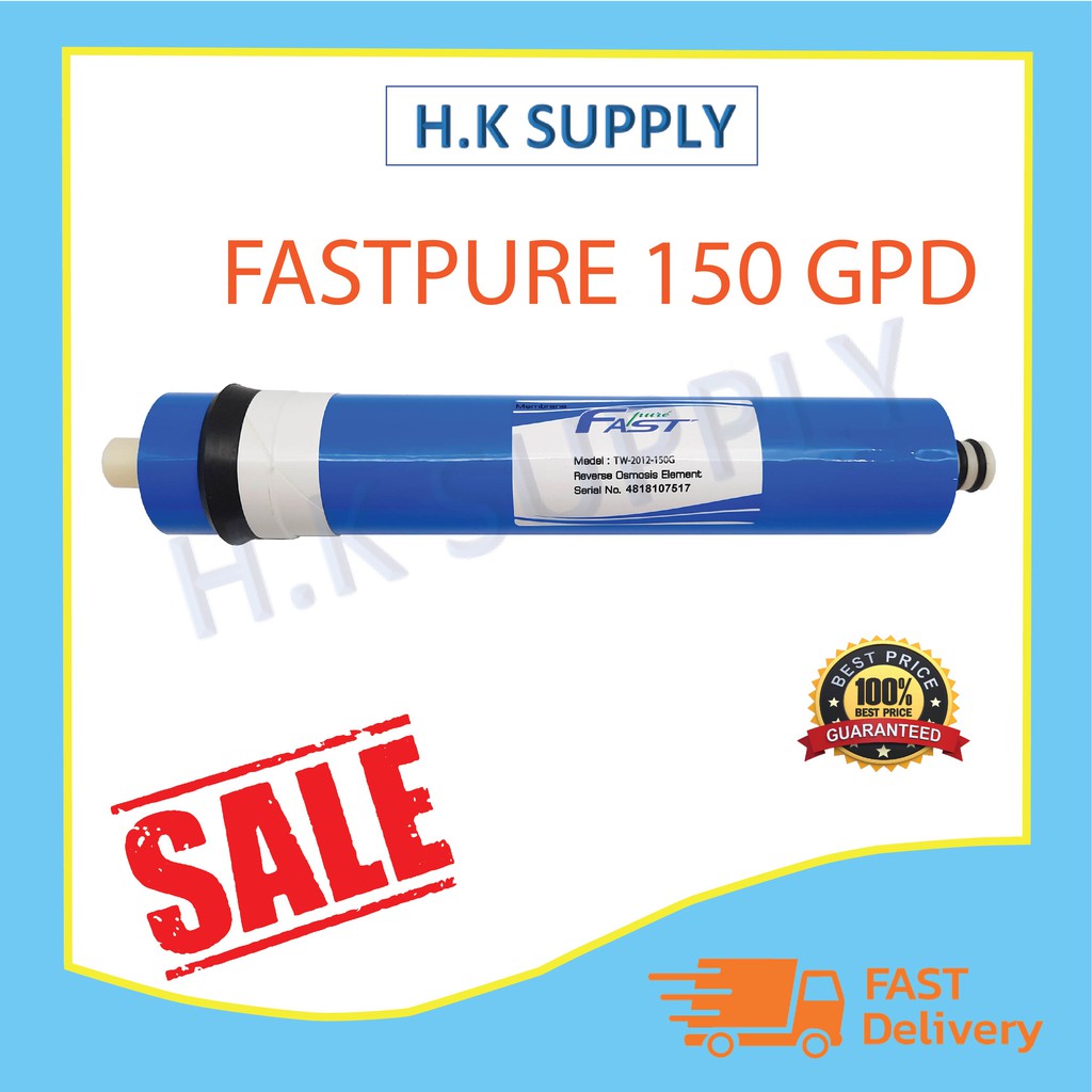 FastPure ไส้กรองน้ำ ไส้กรองเมมเบรน RO เมมเบรน Membrane 150 GPD เครื่องกรองน้ำ ตู้น้ำหยอดเหรียญ Silvertec Colandas