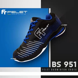 รองเท้า FELET BADMINTON BS-951 สีดํา สีฟ้า