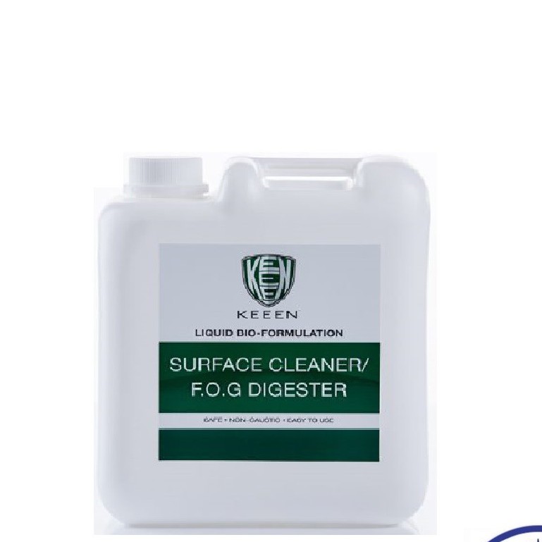 KEEEN น้ำยาทำความสะอาดอเนกประสงค์ ล้างพื้น ถูพื้น เช็ดโต๊ะ สูตร Surface cleaner F.O.G. Digester 5 ลิตร