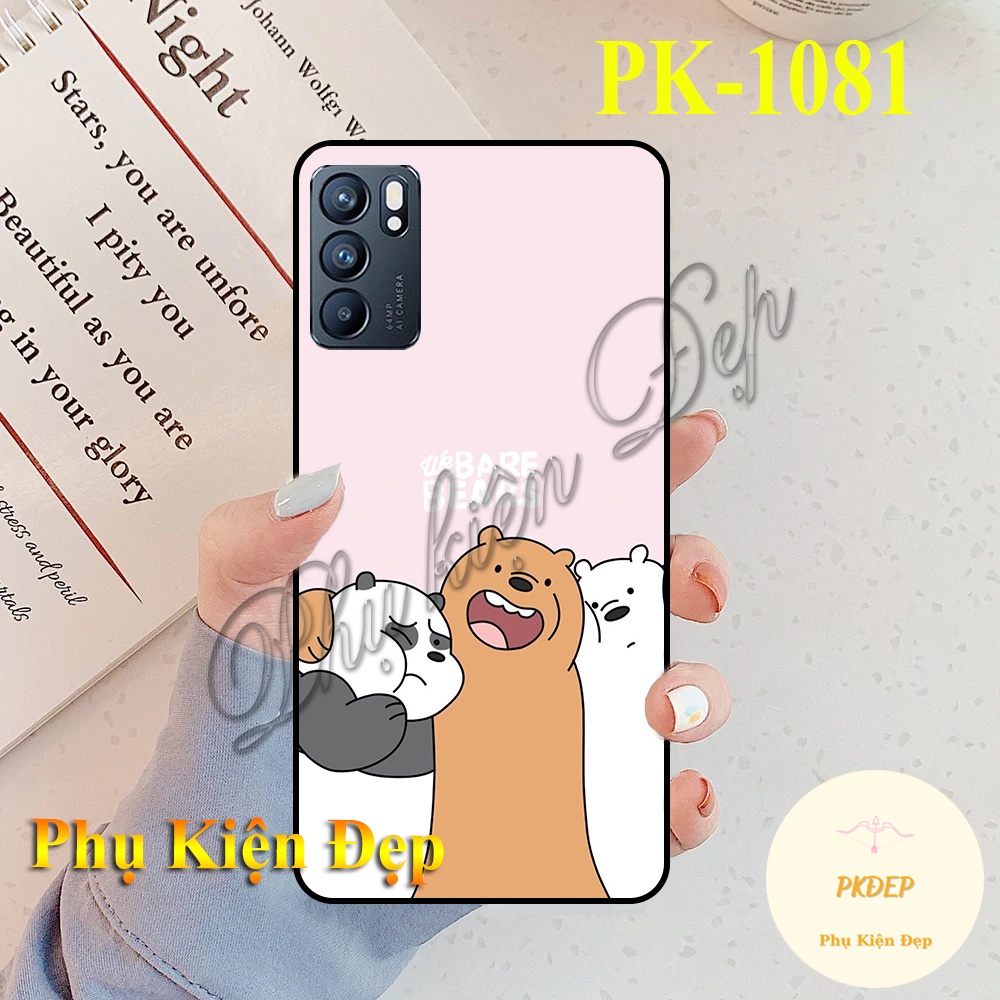 เคส Oppo Reno6 5G ขั้นพื้นฐาน, Reno6 Z 5G, Reno6 Pro 5G พร้อมการ์ตูนหมี