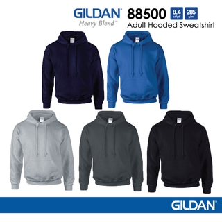 Gildan Heavy Blend เสื้อกันหนาว มีฮู้ด สีเทา ดํา สําหรับผู้ใหญ่ ทุกเพศ 88500