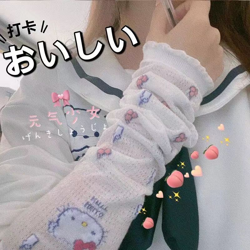 ถุงมือกันแดด แบบบาง ระบายอากาศได้ดี ลายแมว กระต่าย แมว โลลิต้าน่ารัก เหมาะกับของขวัญ สําหรับผู้หญิง