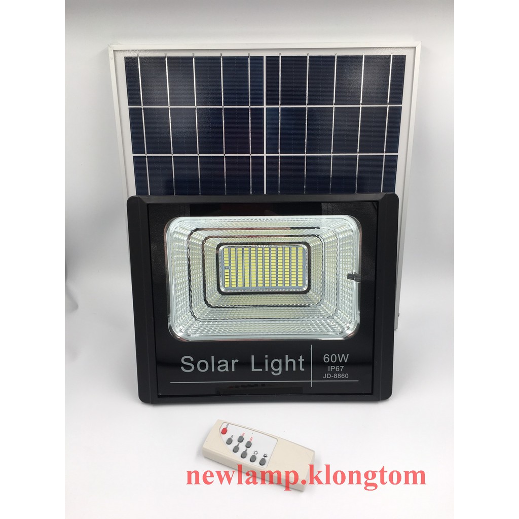 สปอร์ตไลท์โซล่าเซลล์ JD-8860L 60W แสงขาว Daylight