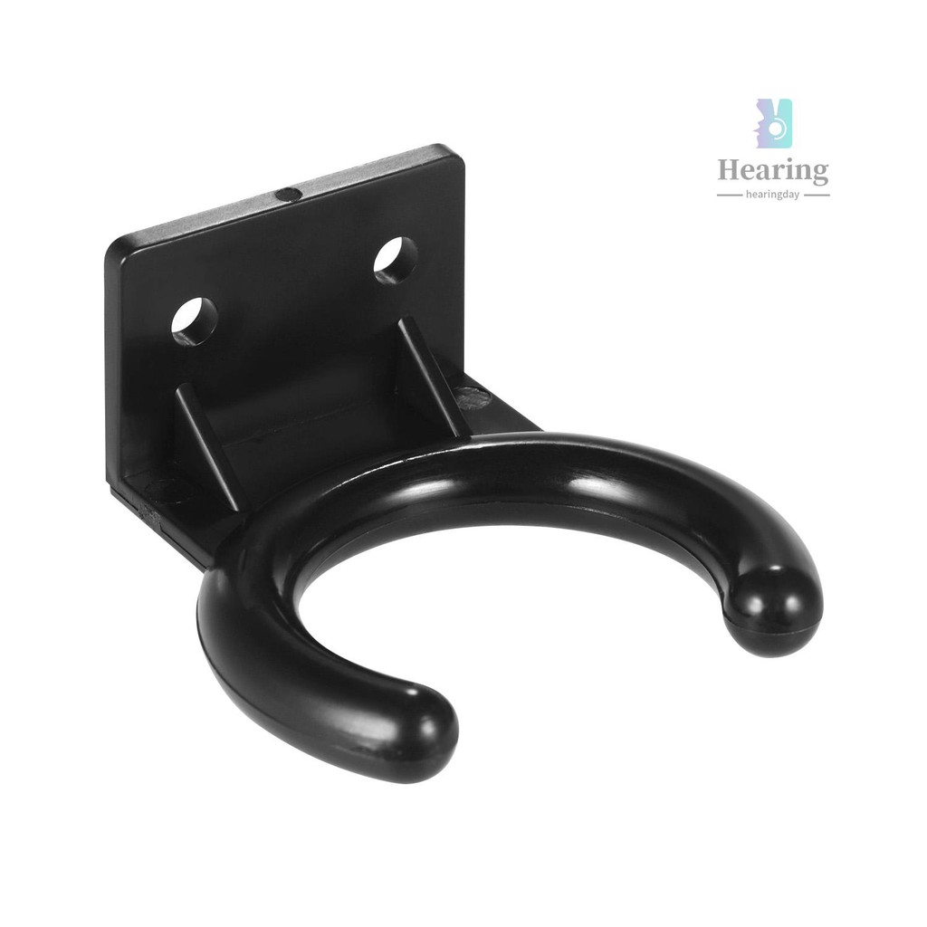 Wireless Microphone Hanger Mic Wall Mount Holder Hook Clamp Plastic Material Black  -Musical