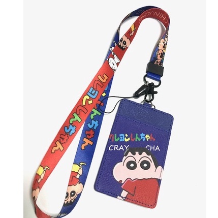 SHIN CHAN RB  สายคล้องคอ ที่ใส่บัตร พร้อมสายคล้องคอ ลาย SHIN CHAN RB  งานดี MANOPNEST
