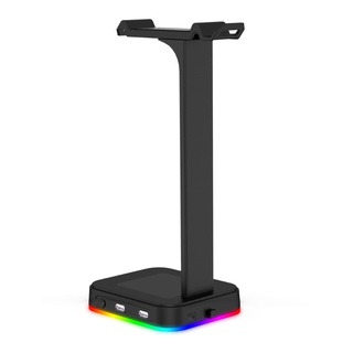 Quu ขาตั้งหูฟัง Rgb พร้อมพอร์ต Aux และ 2 Usb 3.5 มม. สําหรับอุปกรณ์เสริมเกมพีซี