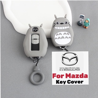 Mzada พวงกุญแจรถยนต์ ซิลิโคน ลายการ์ตูนน่ารัก คุณภาพสูง สําหรับ mazda 2 3 5 6 2017 Cx-4 Cx-5 Cx-7 Cx-9 Cx-3 Cx5