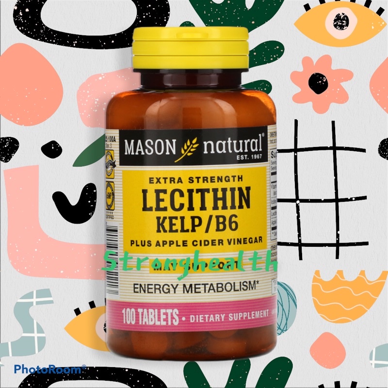 Mason Natural, Lecithin with Kelp/B6, Plus Cider Vinegar, Extra