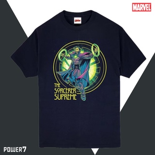 Power 7 Shop เสื้อยืดการ์ตูน ลาย มาร์เวล เสื้อยืด Doctor Strange ลิขสิทธ์แท้ MARVEL COMICS  T-SHIRTS (MVX-114)S-5XL