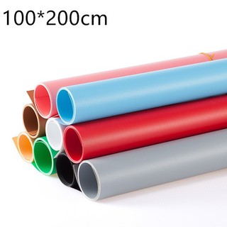 100 * 200 ซม. สีพื้น ฝ้า PVC พื้นหลัง กระดานถ่ายภาพ พื้นหลังผ้า กระดาษ ถ่ายภาพ กระดานสะท้อนแสง กันน้ํา พื้นหลังสตูดิโอ กรอบรูป สมอ ถ่ายทอดสด อุปกรณ์ประกอบฉาก ID สตูดิโอถ่ายภาพ