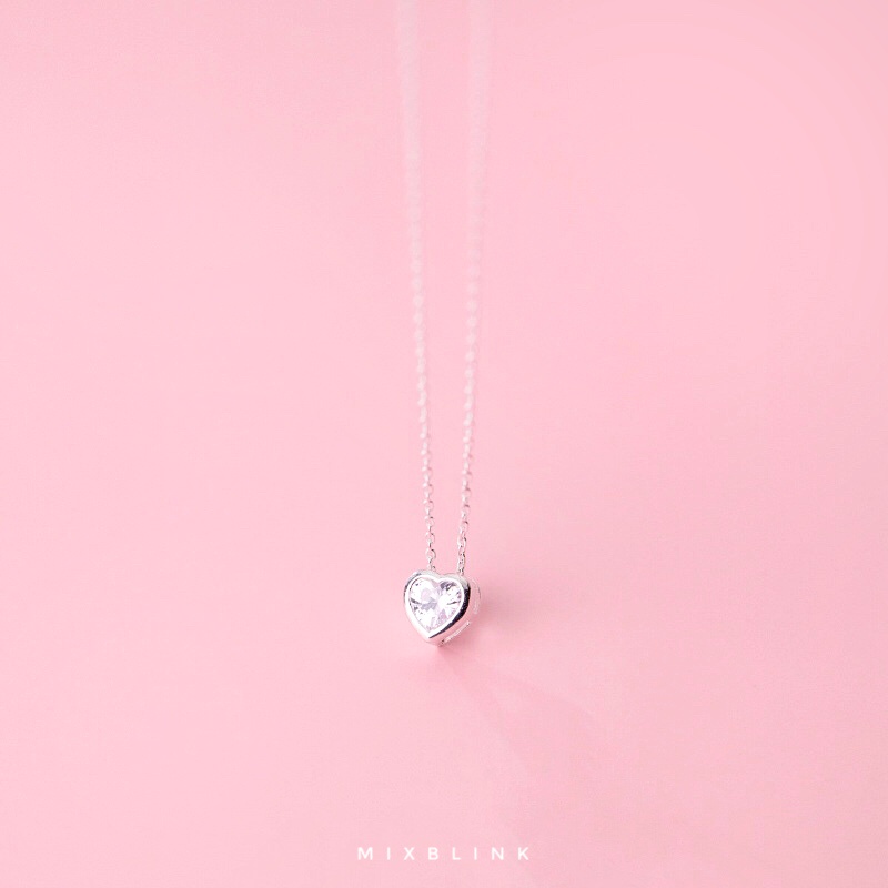 สร้อยคอ เงินแท้ 92.5% ส่งฟรี EMS ♡ รุ่น Lover ♡ - ( #C15 )