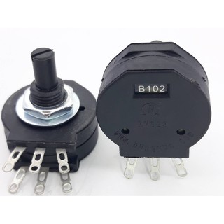 102k,1k,RVS28(สองชั้น,วอลลุ่มแบบคู่) สำหรับเครื่องเชื่อมอินเวอร์เตอร์Potentiometer,,โพเทนชิออมิเตอร์,Variable Resistor