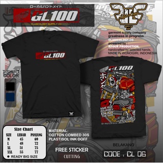 เสื้อยืดผ้าฝ้ายพิมพ์ลายขายดี เสื้อยืด gl100 honda squad honda engine honda gank CL 06