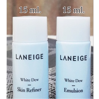  White Dew Skin Refiner 15ml.โทนเนอร์&amp;  White Dew Emulsion 15ml น้ำตบ 2ชิ้น