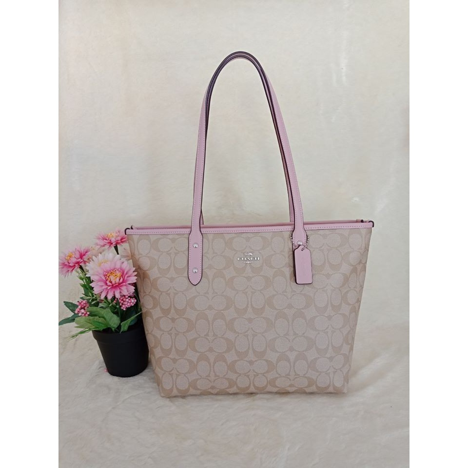 COACH F58292SV/Light Khaki Canationกระเป๋า Coach tote สะพายยอดฮิตเลยค่ะรุ่นนี้