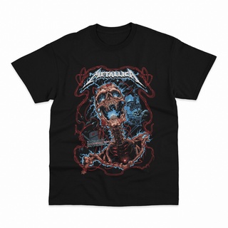 เสื้อยืดพิมพ์ลายlowpriceค่าของเงินเสื้อยืด พิมพ์ลายวงดนตรี Metallica 2 Birmingham S-5XL