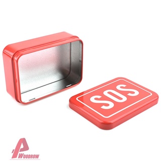 (พร้อมส่ง-WO) กล่องเหล็ก กล่องเหล็ก พิมพ์ลาย SOS กล่องเหล็กเก็บของฉุกเฉิน ขนาดเล็ก สําหรับเอาตัวรอด SOS