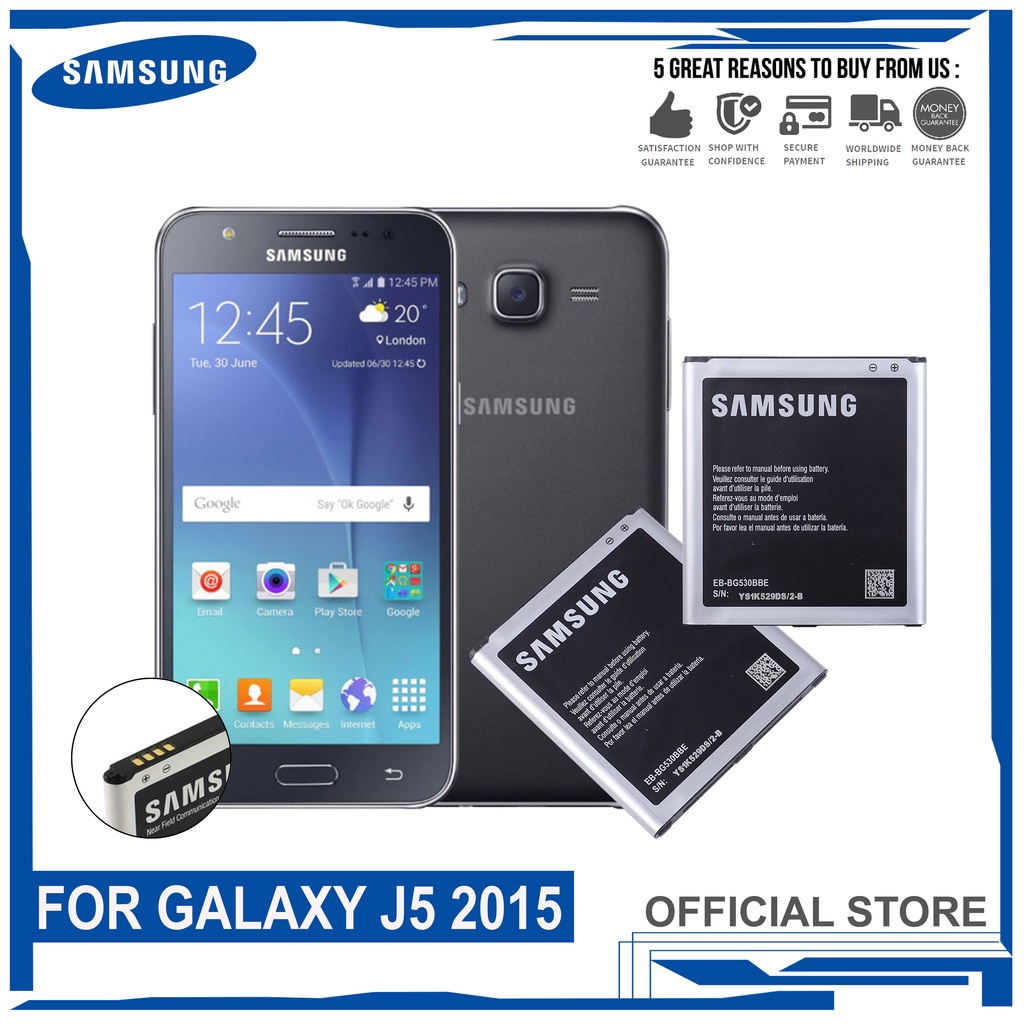 For Samsung Galaxy J5 2015 Battery Original | J500H Model: EB-BG530BBE/EB-BG530CBE/EB-BG530BBC (2600