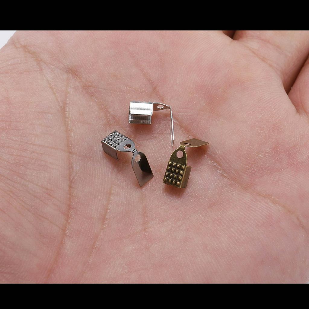 คลิปหนีบสาย  100ชิ้น/แพ็ค โรเดียมทอง แบบพับได้ สำหรับงานเครื่องประดับDIY - รูปที่ 6