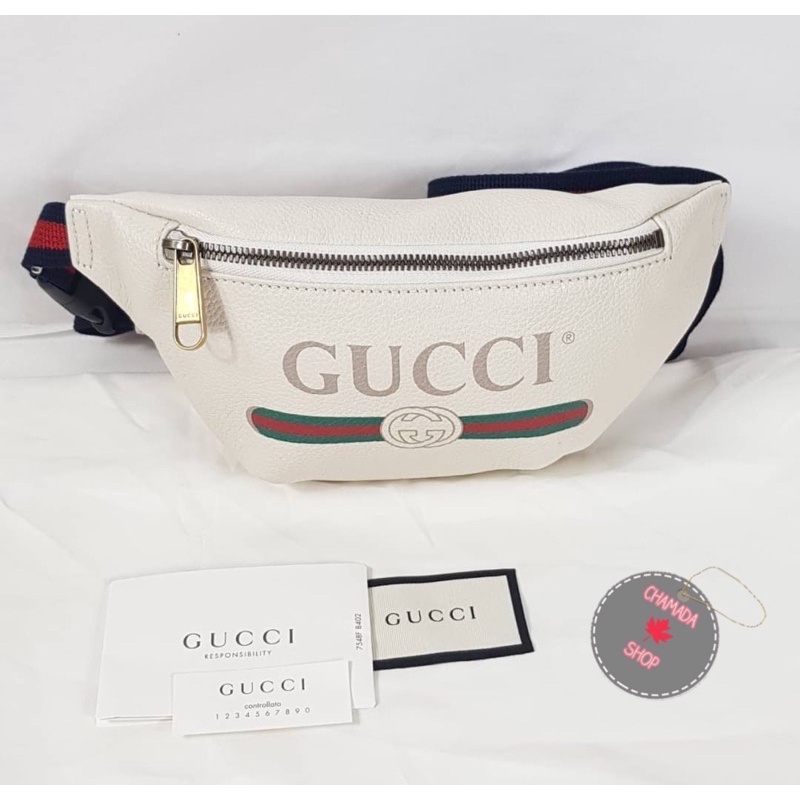 Gucci print small belt bag🖤🖤แท้💯