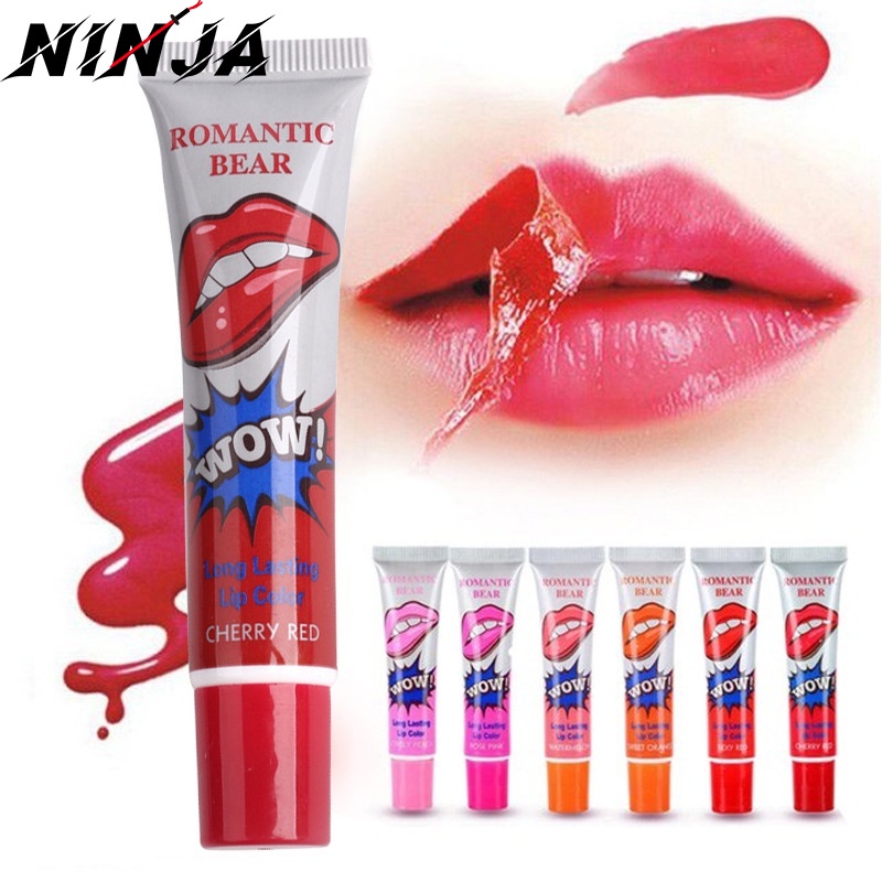 [ร้อน]6 สี Shimmer Liquid Lip Gloss / Delicate Smooth Waterproof Non-stick Lip Cup Tint / Moisturizing Lip Glaze / Long Lasting Lipstick / Cosmetic Lip Makeup