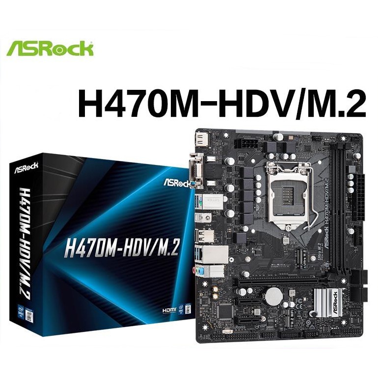 MAINBOARD (เมนบอร์ด) 1200 ASROCK H470M-HDV/M.2 Warranty 3 - Y