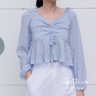 APRILS | Vintage Top - S881 เสื้อวินเทจลายดอกไม้น่ารัก