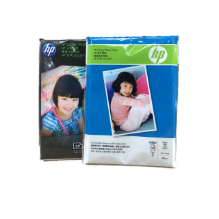 [กระดาษพิมพ์รูป] HP Glossy Photo Paper Inkjet 180g. ขนาด 10*15 cm - (20 แผ่น)