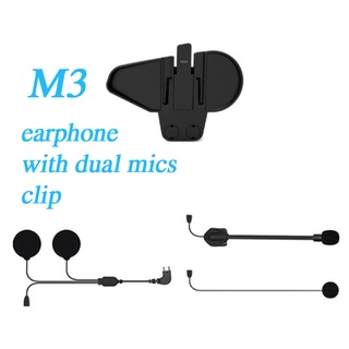 Original Maxto M3 / M2 Dual Mics+Clip ชุดหูฟังพร้อมไมค์ + คลิปหนีบ