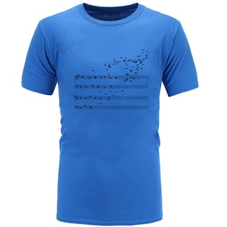 เสื้อยืดโอเวอร์ไซส์เสื้อยืดคอกลม พิมพ์ลายโน๊ตดนตรี Beethoven Piano Birds แฟชั่นฤดูร้อน ฤดูใบไม้ร่วง สําหรับผู้ชาย 2022S-