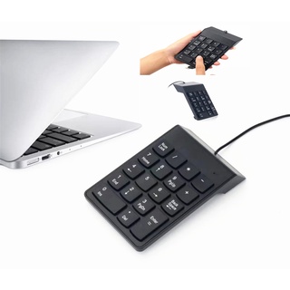 Lemary USB Number Pad Numpad Numeric Keypad 18 Keys แป้นพิมพ์สำหรับแล็ปท็อปเดสก์ท็อปพีซี ใหม่