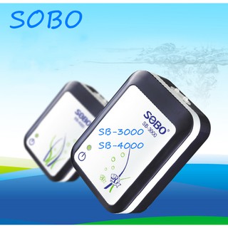 SOBO SB 3000 SB 4000ปั๊มลมสำรองไฟมีแบตเตอรี่ในตัว ปั๊มอ๊อกซิเจนพกพา