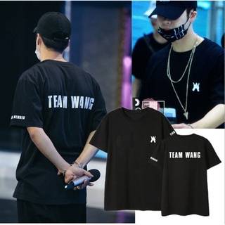 เสื้อยืดผ้าฝ้ายพิมพ์ลายแฟชั่น แจ็คสัน TEAM WANG เสื้อยืดผู้หญิง เสื้อเชิ้ตแขนสั้นผู้ชาย Jackson แฟชั่น คอกลม เสื้อยืด ov