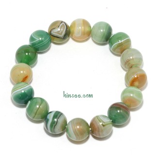 Botsawana agate 12 มม ข้อมือ 55-57 มม