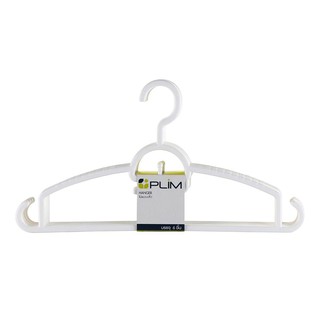 ไม้แขวนเสื้อH1174,P1174 ขาว PLIM(1x6)CLOTH HANGER H1174,P1174 WHITE PLIM PACK6