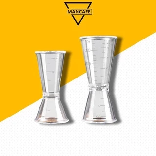 จิ๊กเกอร์ จิกเกอร์ พลาสติก แก้วตวงน้ำเชื่อม ถ้วยตวงเหล้า Plastic Jigger[MANCAFE]