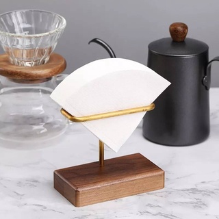 V60 ที่ใส่กระดาษกรองกาแฟ ฐานไม้