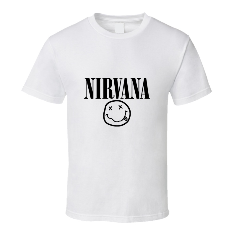 ที่กําหนดเอง Mens Top Nirvana Miley Face Hip Hop Rock Tshirt