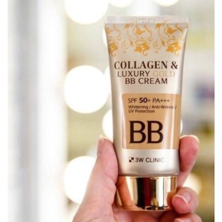 พร้อมส่ง แท้💯%3W CLINIC Collagen &amp; Luxury Gold BB Cream - 50ml (SPF50+ PA+++)