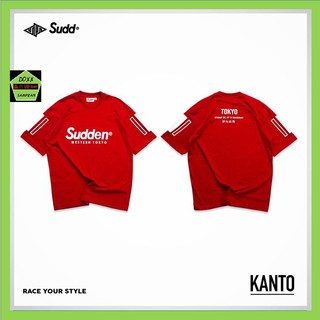 Sudd เสื้อคอกลมชาย ทรง oversize รุ่น kanto สีแดง