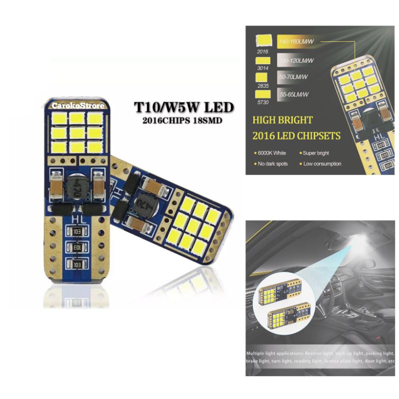 T10 โคมไฟ Led สําหรับไฟต้อนรับโดมเพดานลําต้น canbus superbright