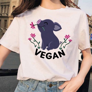 Vegan Top Kawaii 90s เสื้อยืดลําลองแฟชั่นสําหรับสตรีแขนสั้นพิมพ์ลายกราฟฟิค Save Bees