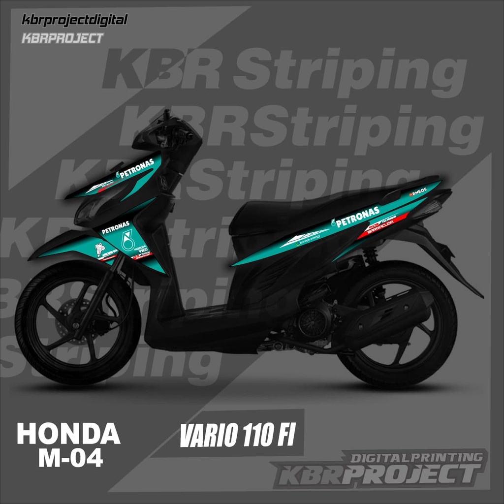 สติ๊กเกอร์ VARIO 110 FI แถบมอเตอร์ไซค์ HONDA, สติ๊กเกอร์วาริชั่น Racing M-04 TRANSPARENT